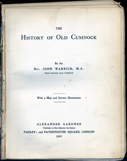 History of Cumnock cover