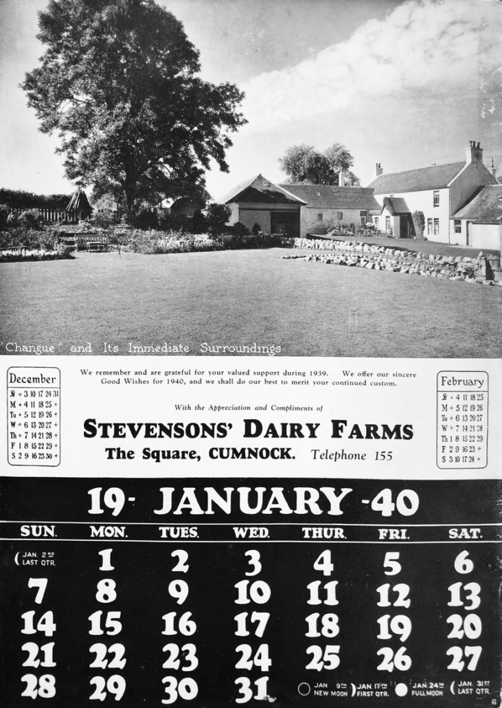 Publications Stevensons Dairy Farms calendar Cumnock History Group
