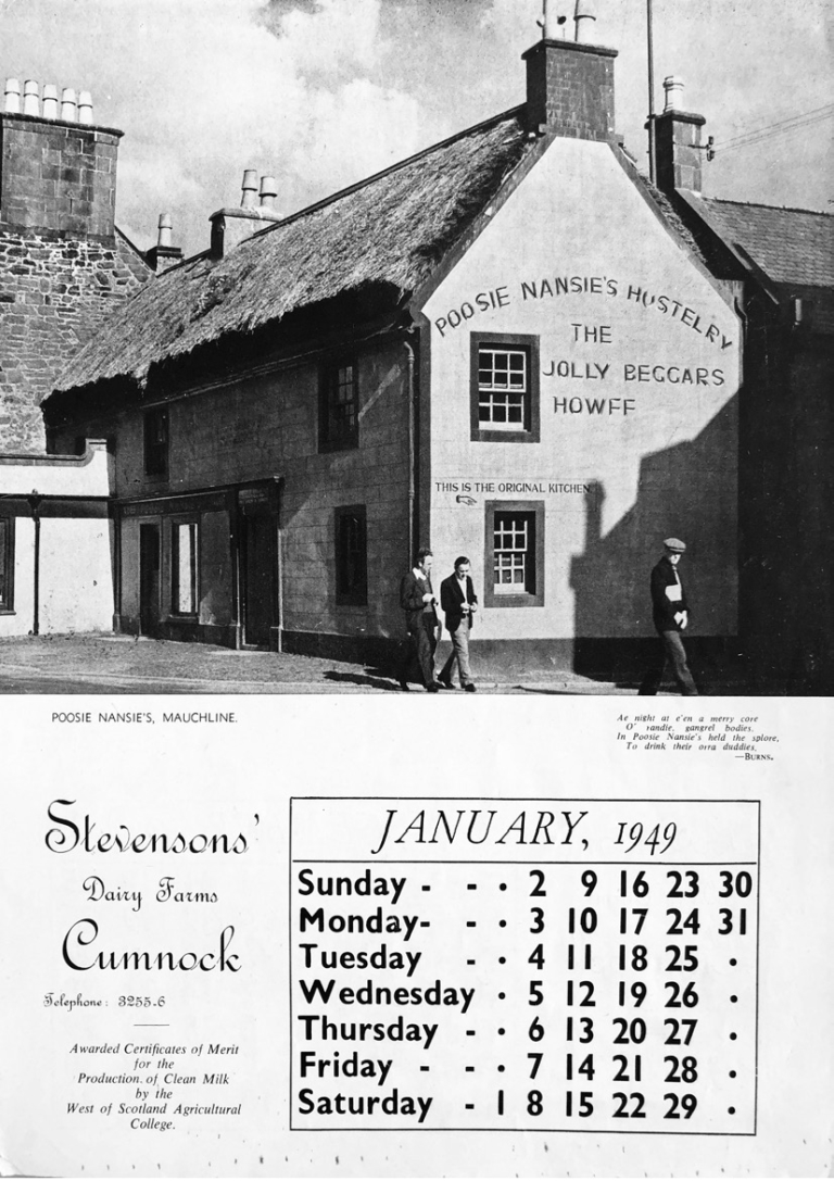 Publications Stevensons Dairy Farms calendar Cumnock History Group