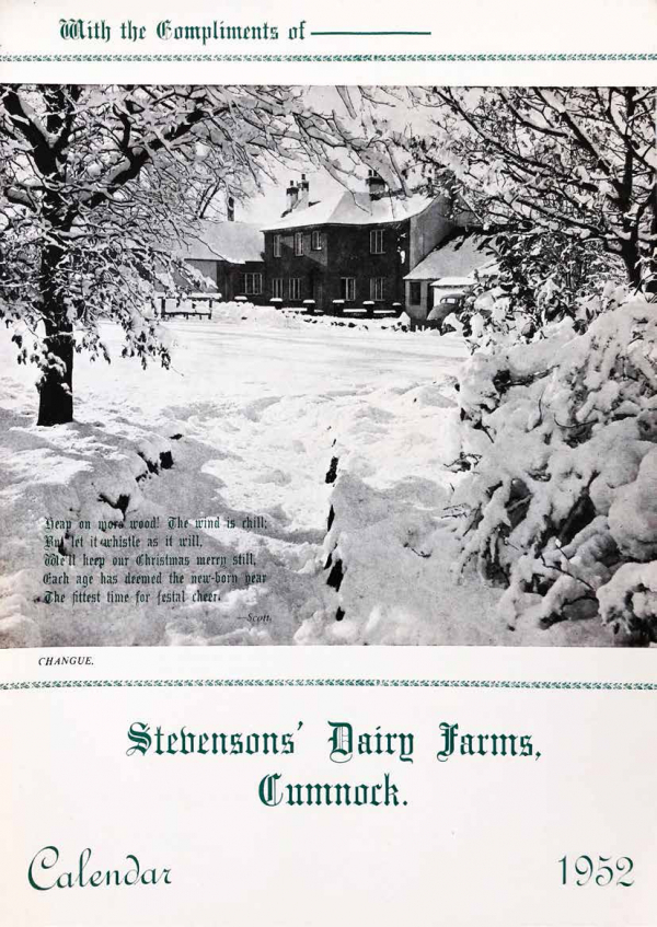 Publications Stevensons Dairy Farms calendar Cumnock History Group