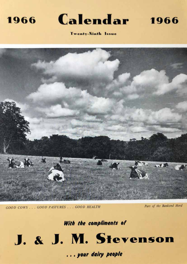 Publications Stevensons Dairy Farms calendar Cumnock History Group